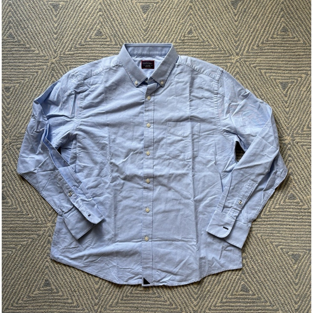 UNTUCKit Long Sleeve Soft Cotton Button Shirt‎ - Blue - XL